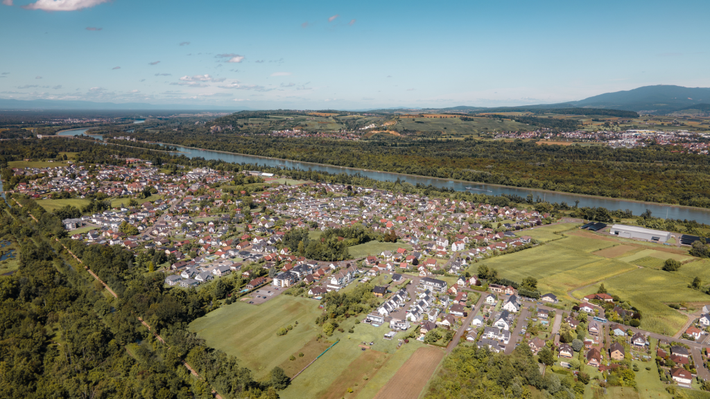Vue drone du village de Rosenau